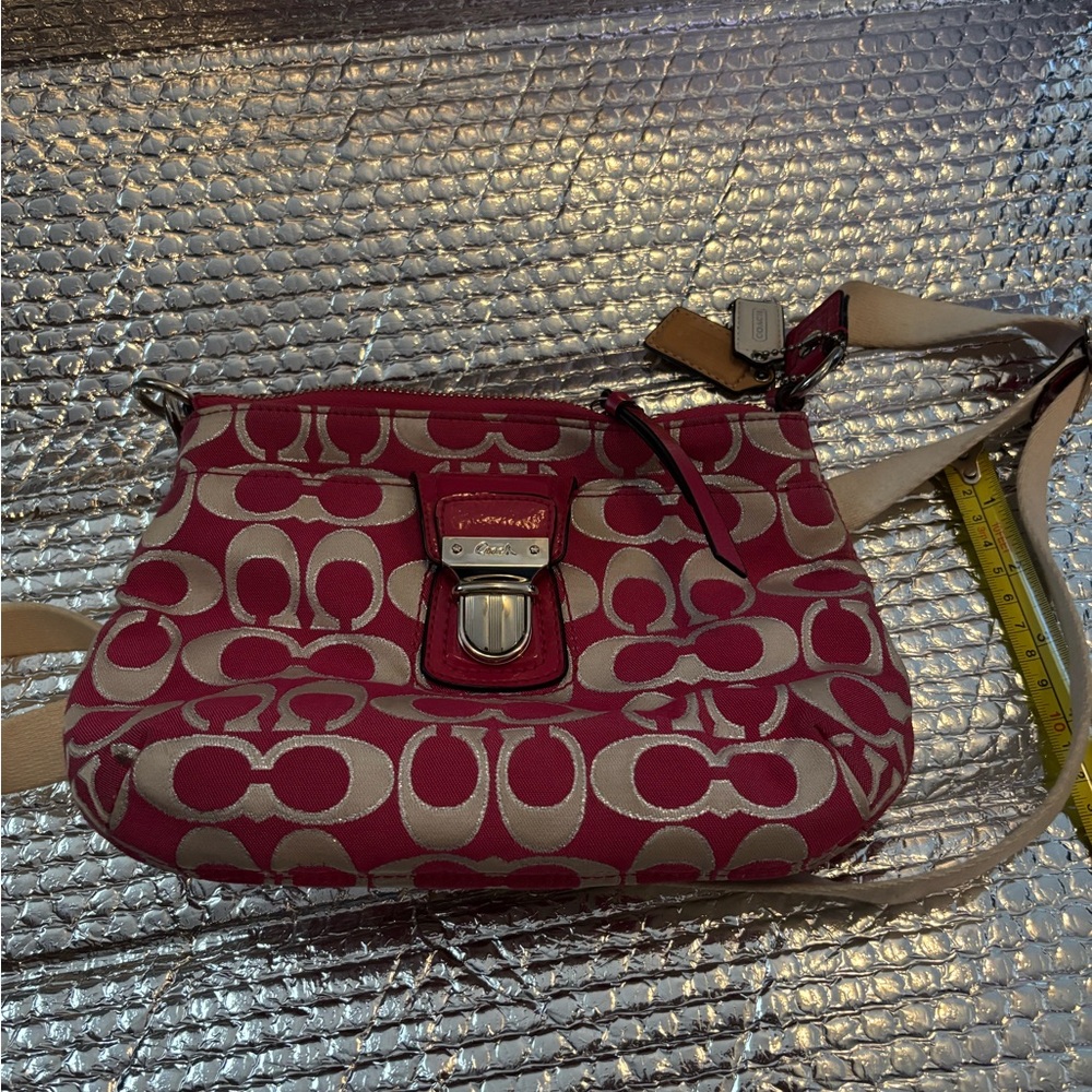 Coach Pink and Cream Crossbody Bag - Picture 7 of 8
